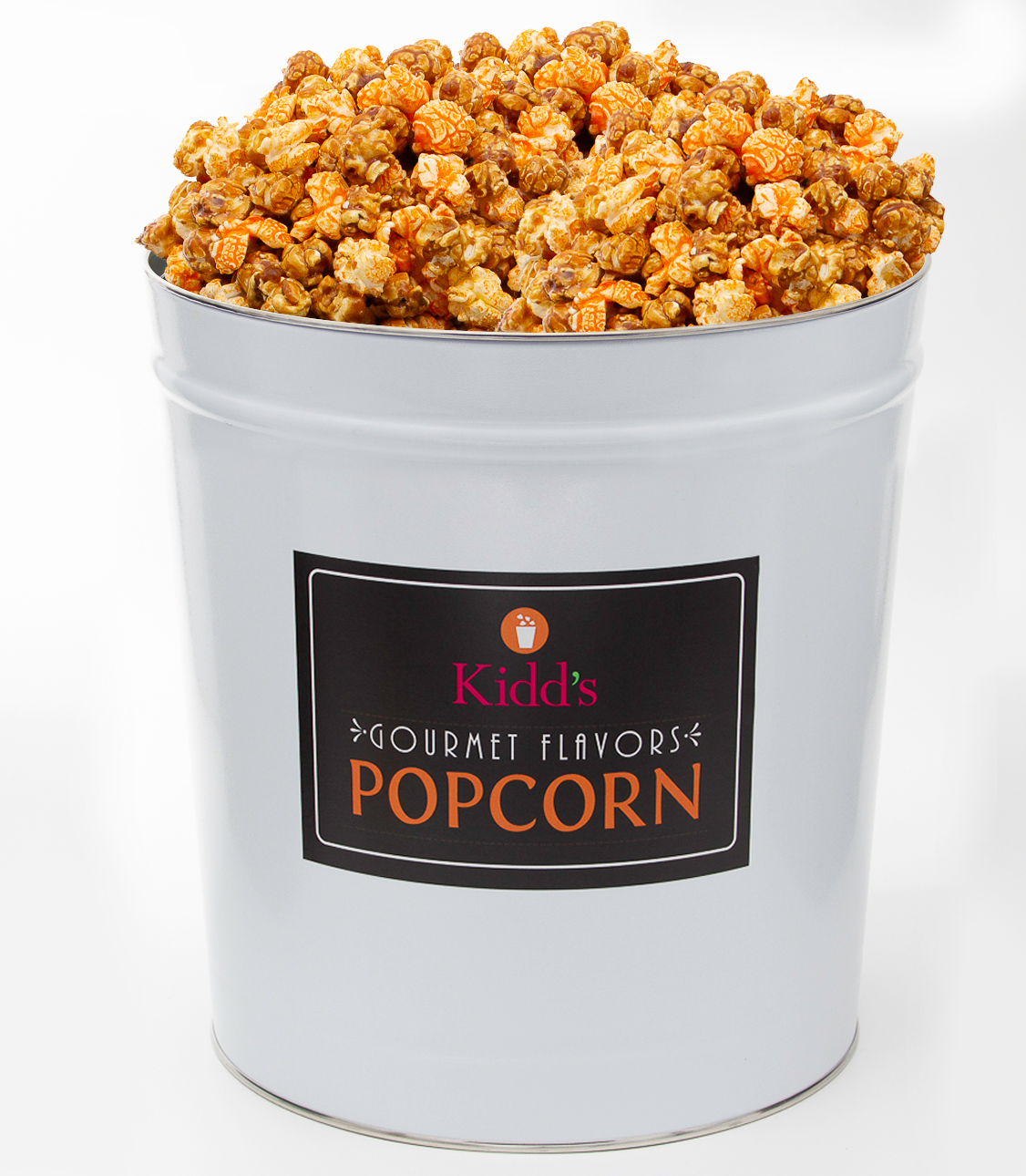 Buy 50% off Large Chicago Style Gourmet Popcorn. Sold in our Signature Black Label Tin. Award Winning Caramel and Cheddar Mix will not disappoint.