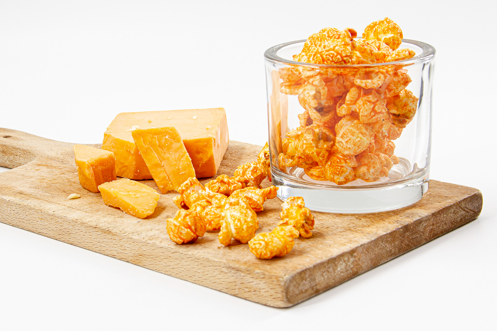 Specialty Cheddar Cheese Popcorn in Bulk for Birthday Parties and Corporate Events