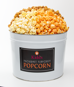 Load image into Gallery viewer, Kidd&#39;s Pop Shop Assorted Tin is a Christmas favorite. It&#39;s filled with our top three flavors. Cheesy Cheddar popcorn, the best caramel popcorn and white cheddar. All tins are fresh and quality tested before shipment and delivery. Order online and ship anywhere in united states. 50% off
